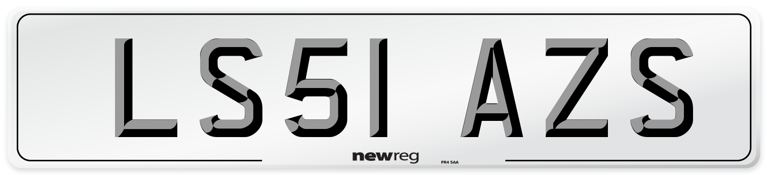 LS51 AZS Number Plate from New Reg
